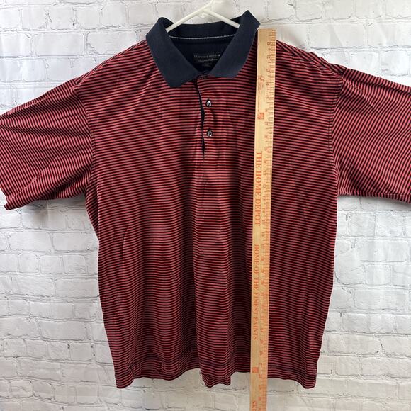 Cutter & Buck Signature Collection Mens Polo Shirt Size XL Black & White Stripes - Picture 6 of 10